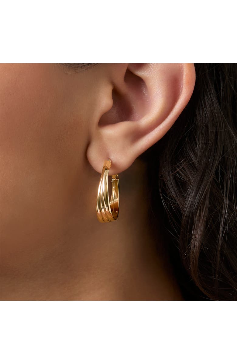 Jessica Simpson Mixed Shape Earring Set, Alternate, color, Gold