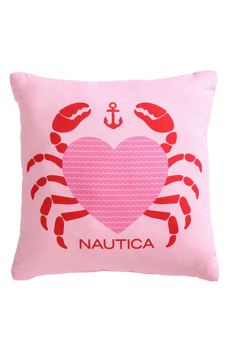 Nautica Cru Stripe Microfiber Comforter Set, Alternate, color, Rose Pink
