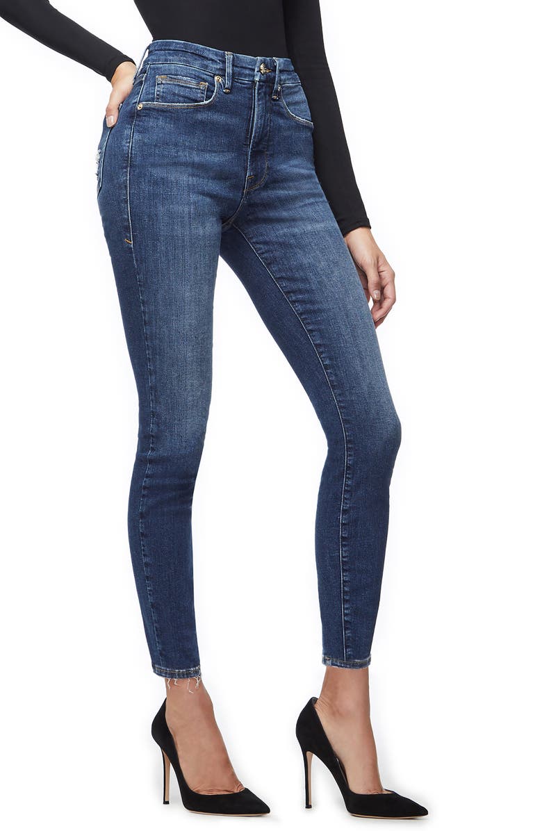 Good American Good Legs High Waist Ankle Skinny Jeans, Alternate, color, 