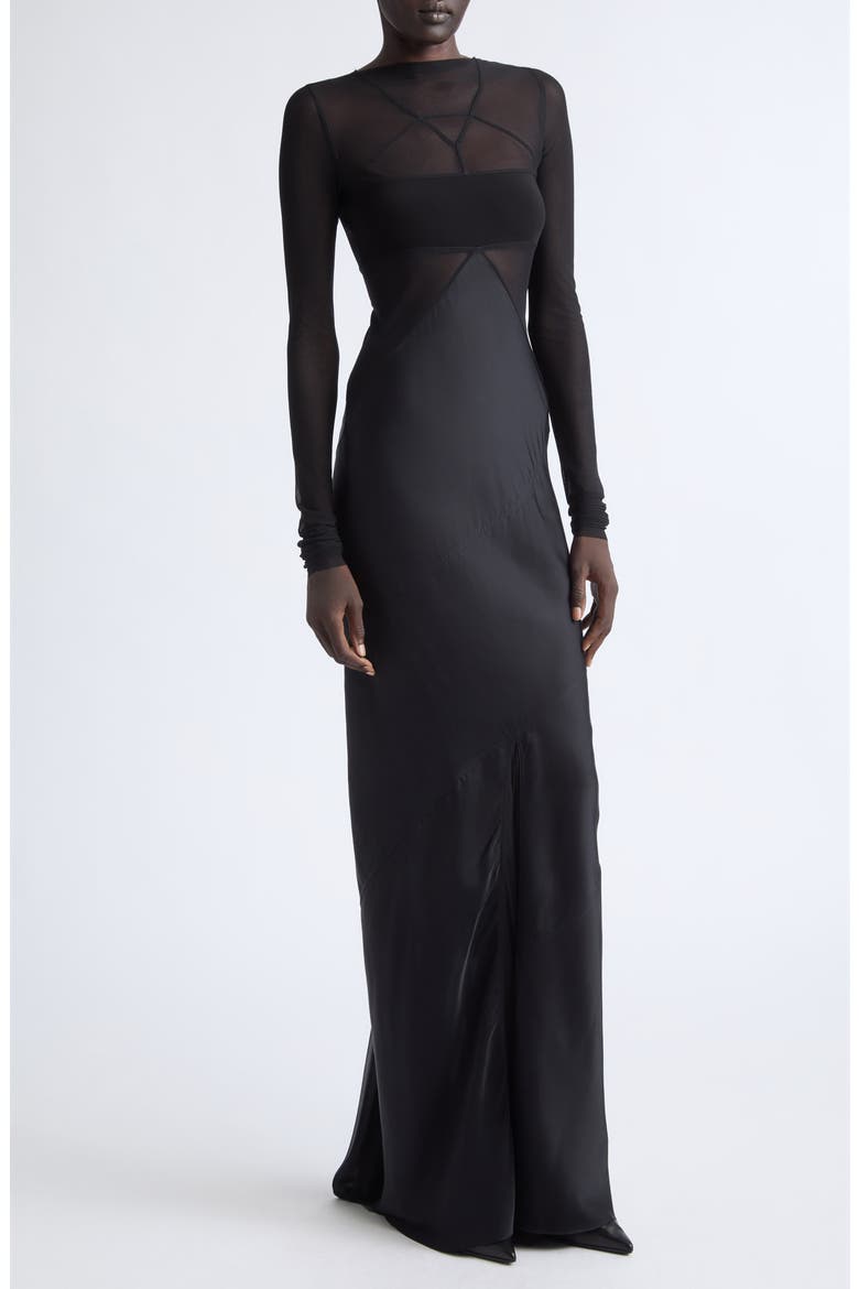 Combo Gown, Alternate, color, BLACK
