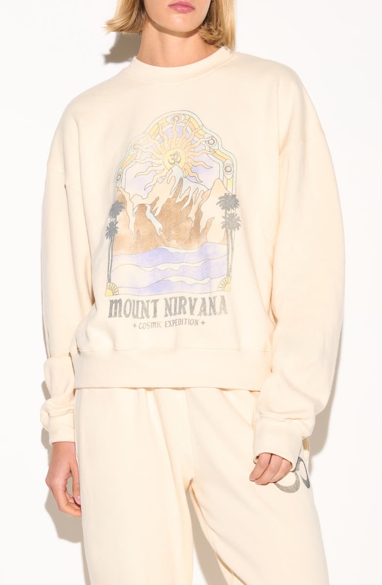 Spiritual Gangster Mount Nirvana La Brea Graphic Sweatshirt, Main, color, Canvas