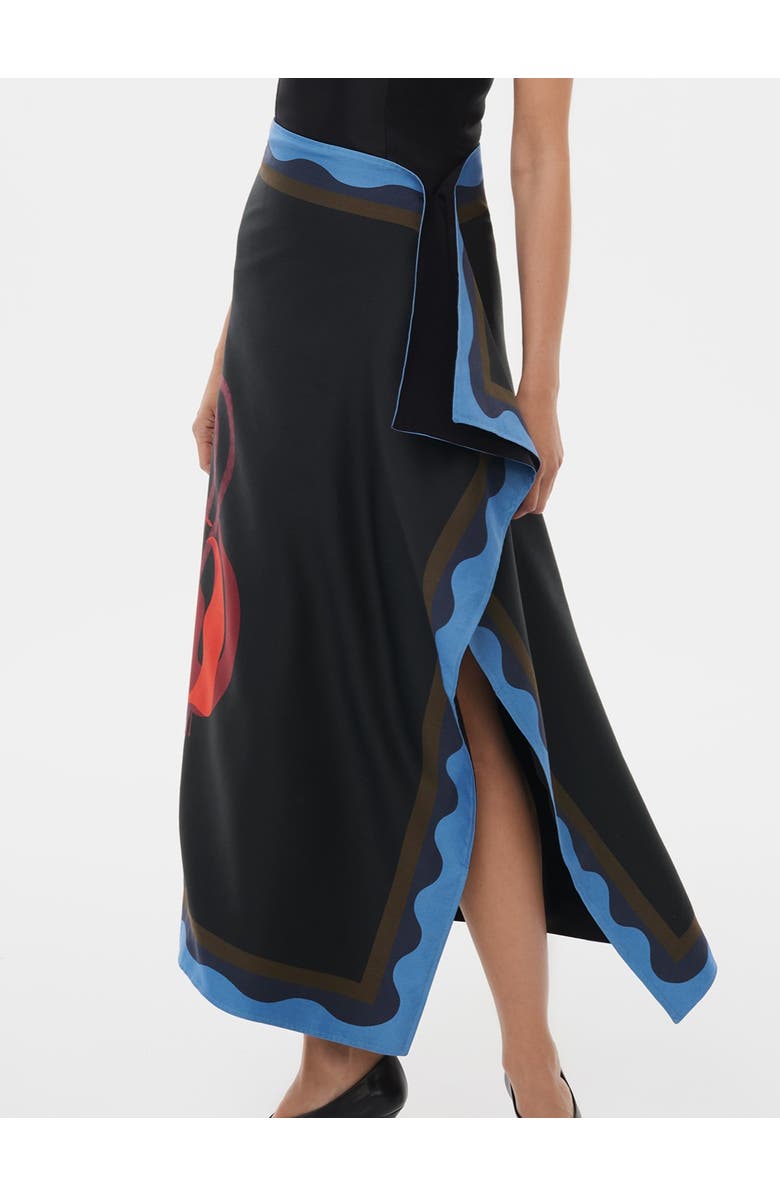 Alas Reversible Floral Wool-blend Wrap Skirt, Main, color, Print 'Late Bloomer'