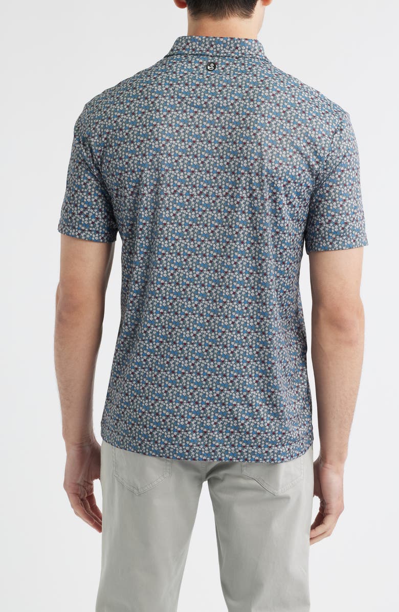 Swannies Ridge Floral Performance Golf Polo, Alternate, color, Maroon