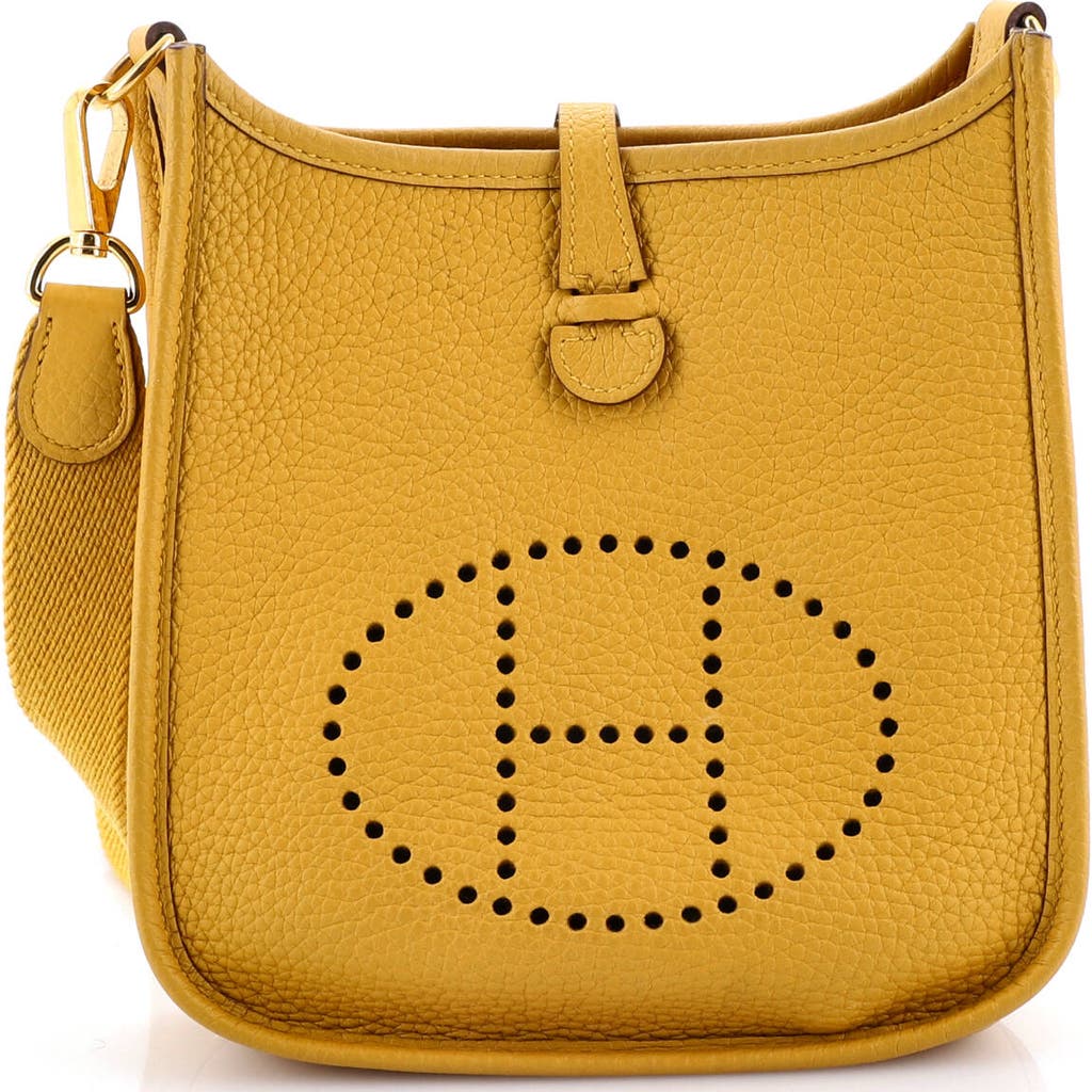 Pre-owned Hermes Hermes Evelyne Bag Gen Iii Clemence Tpm In Yellow