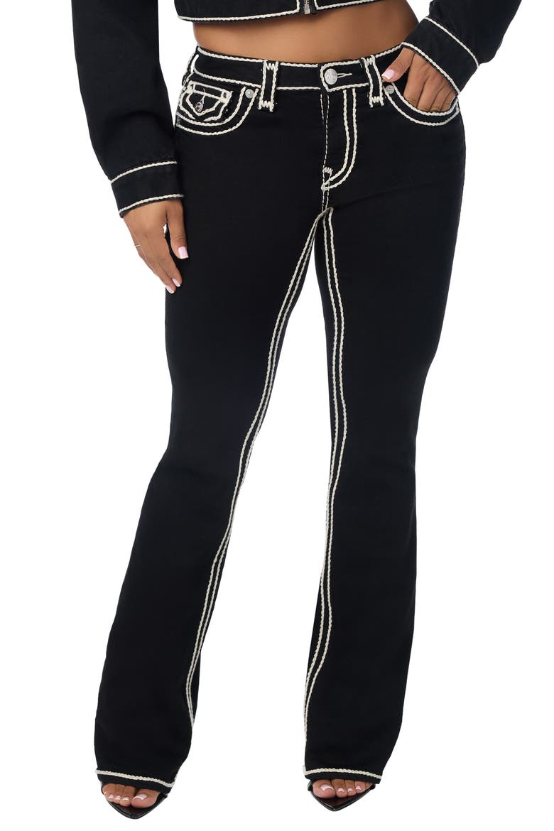 Becca Ropestitch Mid Rise Bootcut Jeans, Main, color, 2SB BLACK RINSE