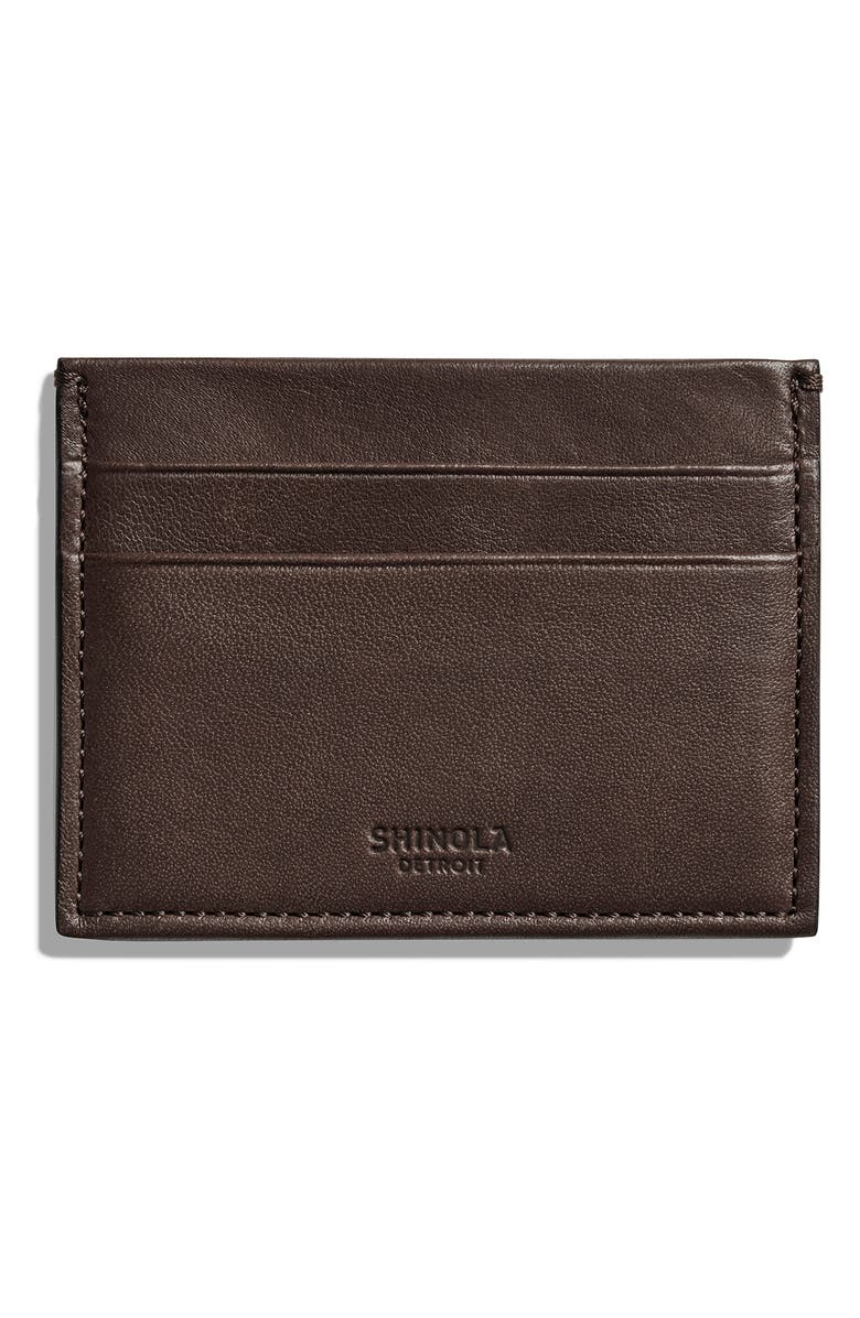 Shinola Five Pocket Heritage RFID Card Case, Main, color, 