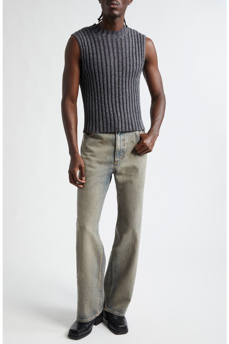 Keyboard Stripe Sweater Vest, Alternate, color, CARBON