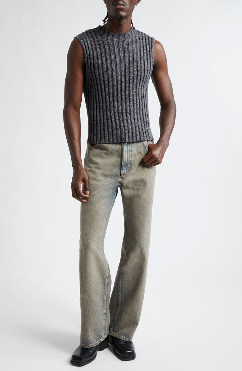 Eckhaus Latta Keyboard Stripe Sweater Vest, Alternate, color, 