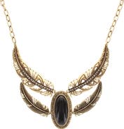 OLIVIA WELLES Feather Bib Necklace