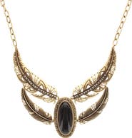 OLIVIA WELLES Feather Bib Necklace