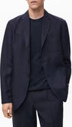 MANGO Slim Fit Slub Lyocell & Linen Suit Jacket