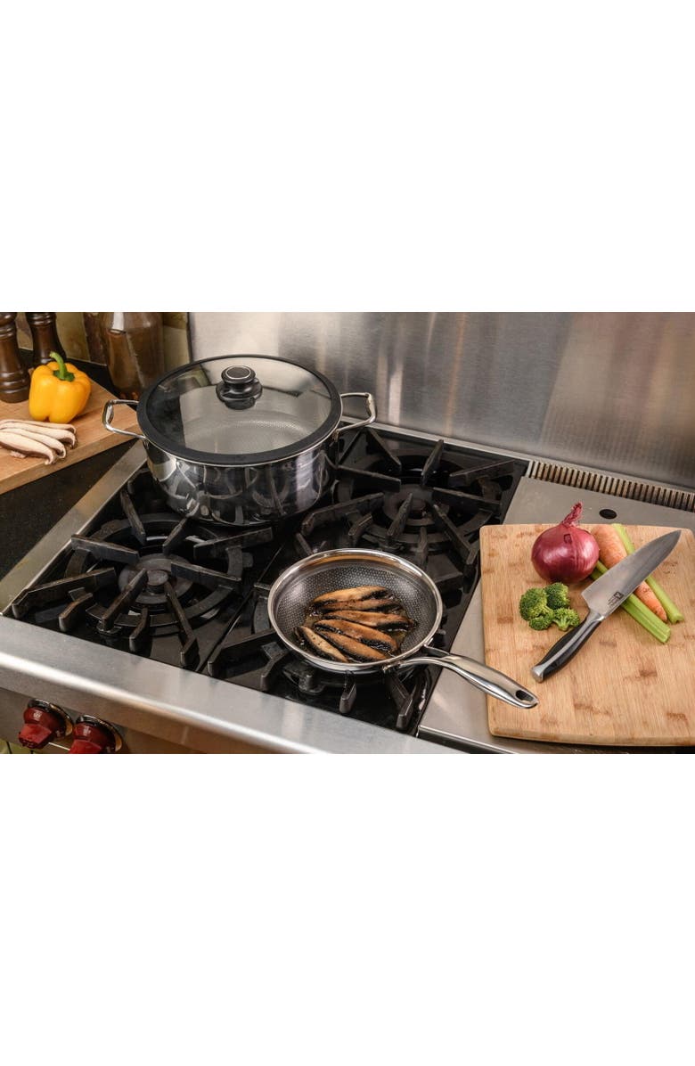 FRIELING Black Cube 8 Inch Stainless/Nonstick Hybrid Fry Pan, Alternate, color, 