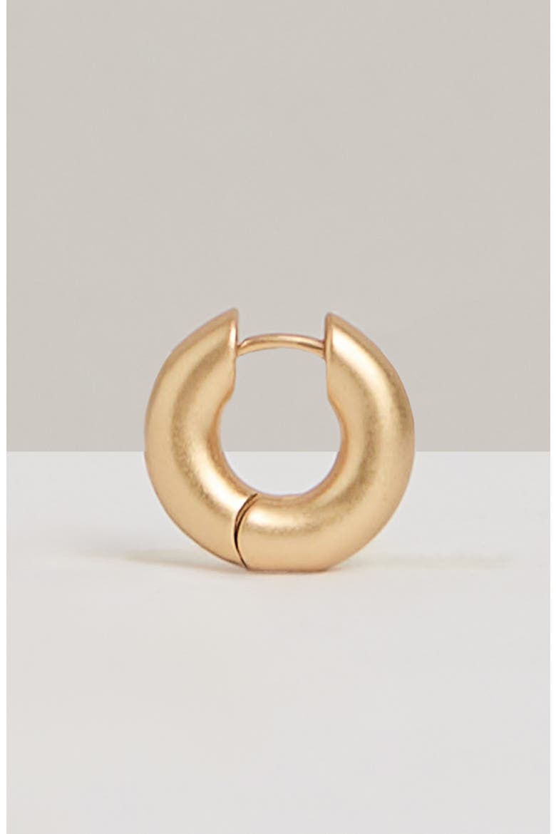 Oliva Plain Huggie Hoop Earrings, Alternate, color, GOLD TONE