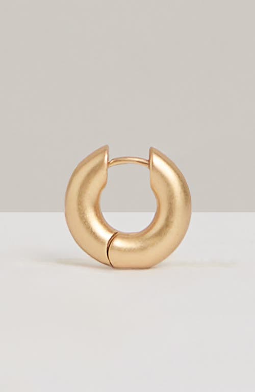 Reiss Oliva Plain Huggie Hoop Earrings In Gold Tone