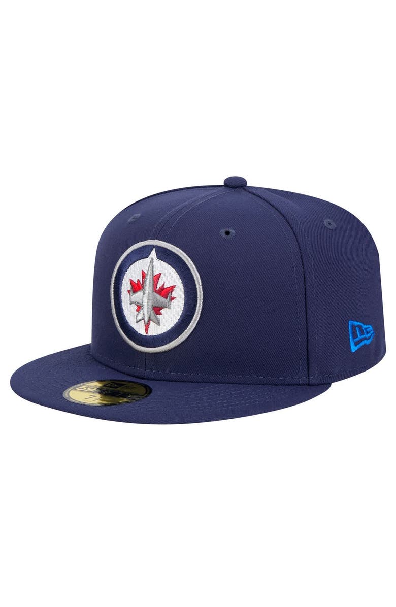 New Era Men's New Era Navy Winnipeg Jets Core 59FIFTY Fitted Hat, Main, color, Navy