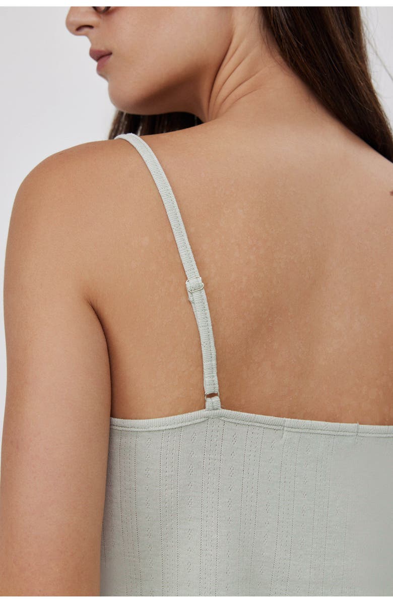 Gottex Beach Life Daydream Pointelle Loungewear Tank Top, Alternate, color, Light-Green