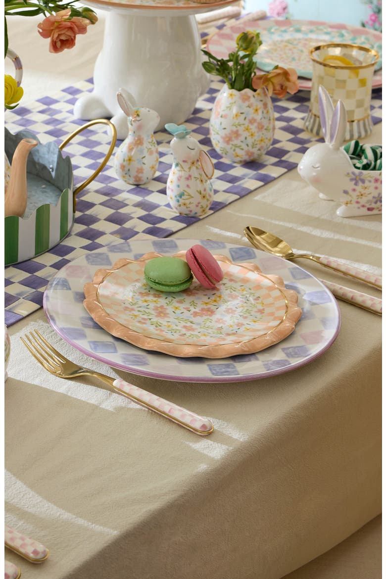 Posie Patch Set of 4 Ceramic Dessert Plates, Alternate, color, MULTI