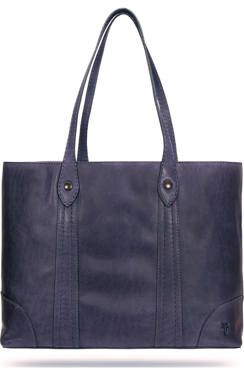 Frye Melissa Leather Shopper, Main, color, Eggplant