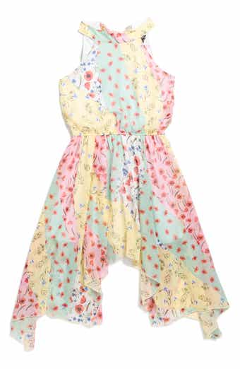 Ava & Yelly Kids' Mixed Print Dress
