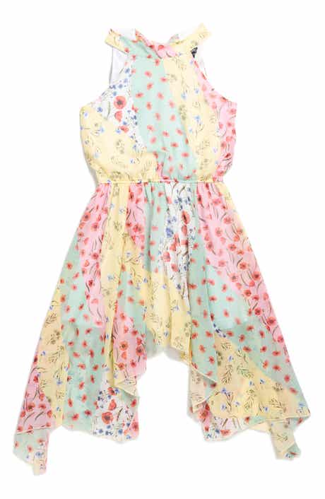 Ava & Yelly Kids' Mixed Print Dress