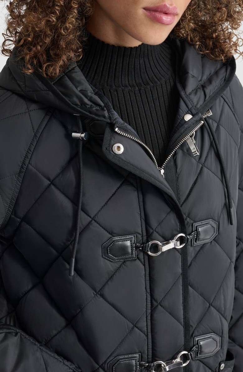 DKNY Water Resistant Hooded Quilted Jacket, Alternate, color, 
