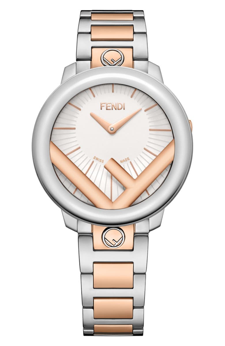 Fendi Silver Dial Two-Tone Bracelet Watch, 36mm, Main, color, Two Tone