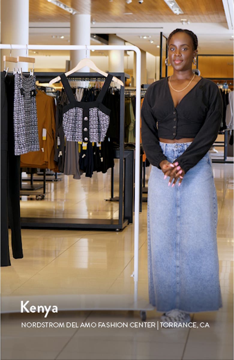 Tweed Sleeveless Crop Top, sales video thumbnail