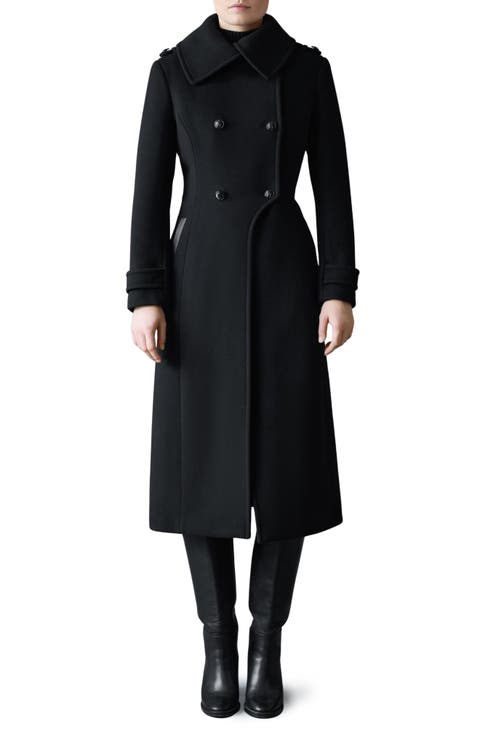 Elodie Double Breasted Military Maxi Coat