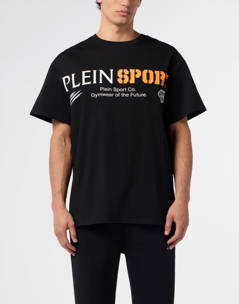 Round Neck T-Shirt Chest Logo Men