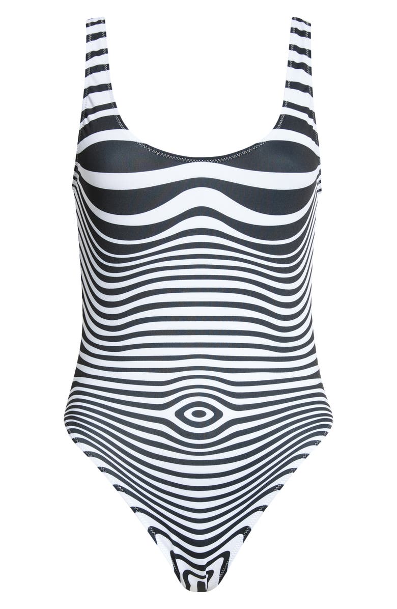 Jean Paul Gaultier The Marinière Body Morphing One-Piece Swimsuit, Alternate, color, 