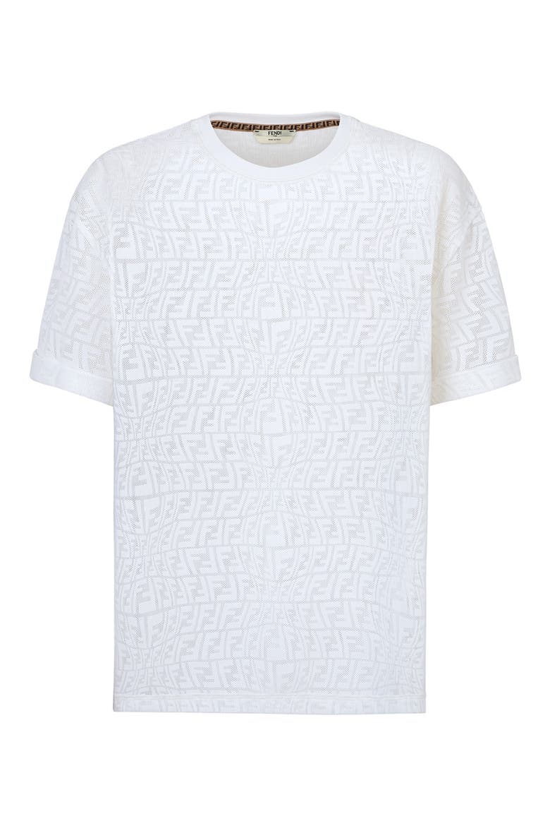 x Sarah Coleman FF Fisheye Mesh T-Shirt, Main, color, F0ZNM WHITE
