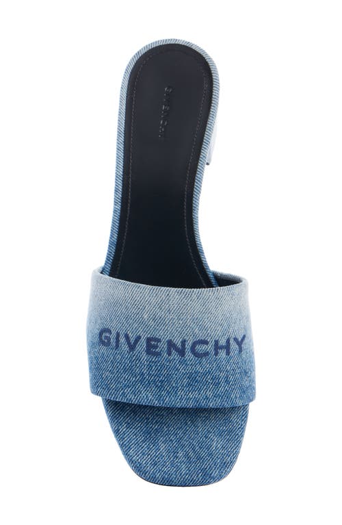 Shop Givenchy 4g Block Heel Slide Sandal In Medium Blue