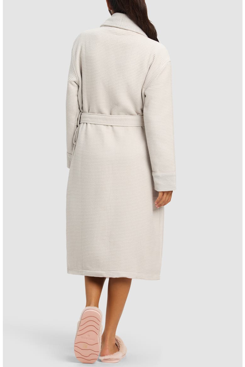 Waffle Terry Bath Robe, Alternate, color, LIGHT GREY