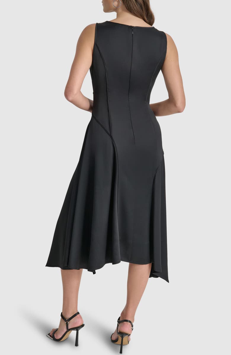 DKNY Exposed Seam Supple Satin Dress, Alternate, color, 