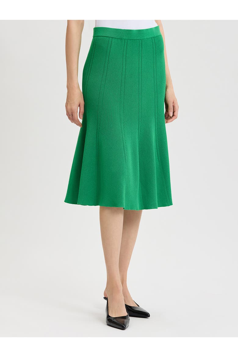 Flared Tonal Soft Knit Skirt, Alternate, color, Clover Field