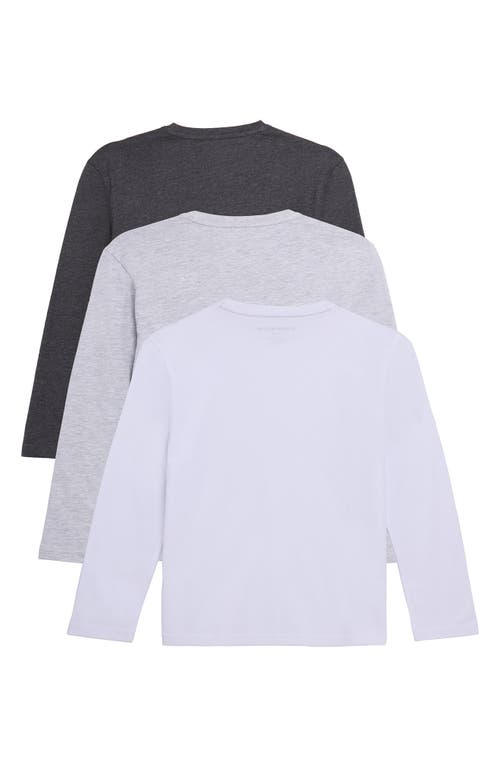 X-ray Xray Kids' 3-pack Long Sleeve Cotton T-shirts In Multi