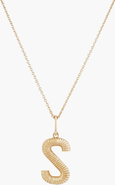 MEJURI Bold Letter Pendant Necklace
