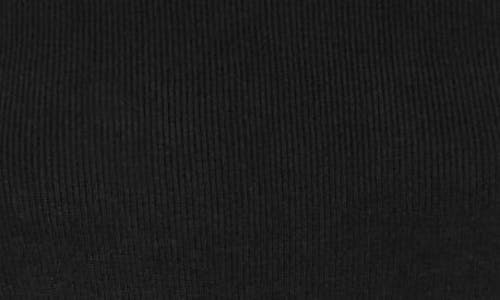 City Chic Madison Mock Neck Asymmetric Sweater In Black