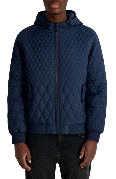 Hooded Diamond Quilted Jacket