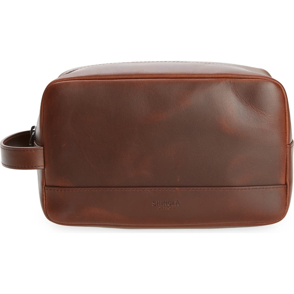 Shinola Leather Travel Kit in Medbrown at Nordstrom