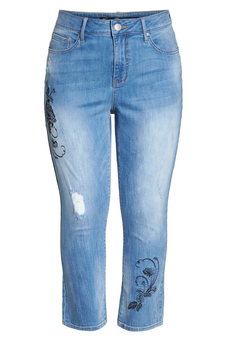 High Rise Straight Crop Jeans, Alternate, color, AFFECTION