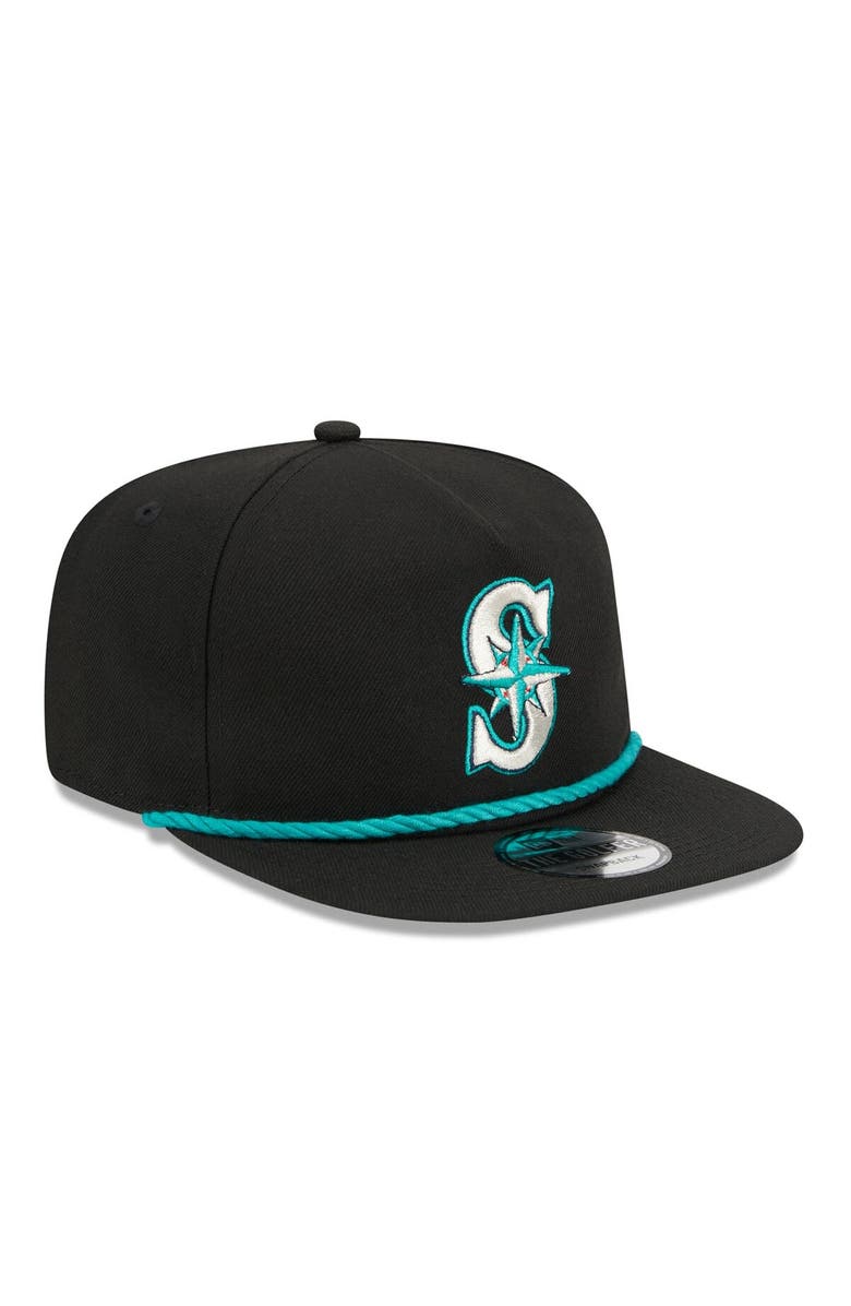 New Era Men's New Era Black Seattle Mariners Branch Golfer Snapback Hat, Alternate, color, 