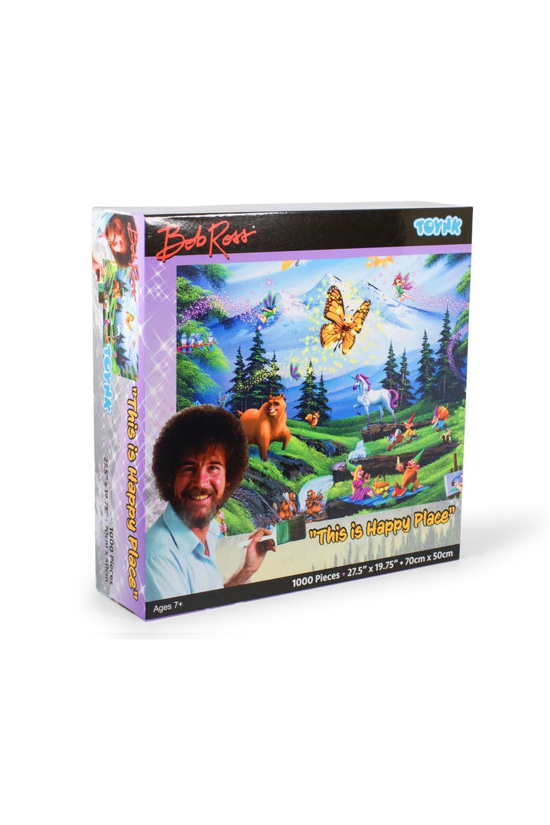 Bob Ross This Is Happy Place 1000 Piece Jigsaw Puzzle, Main, color, Multi-Color