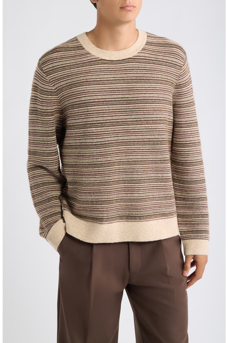Stripe Crewneck Sweater, Main, color, MUL