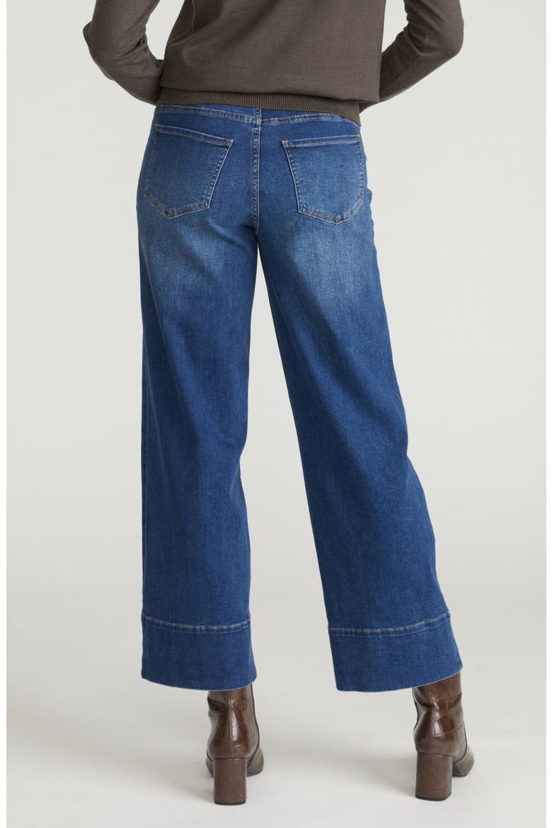 Claudia Wide Leg Jeans, Alternate, color, NAVAL BLUE WASH