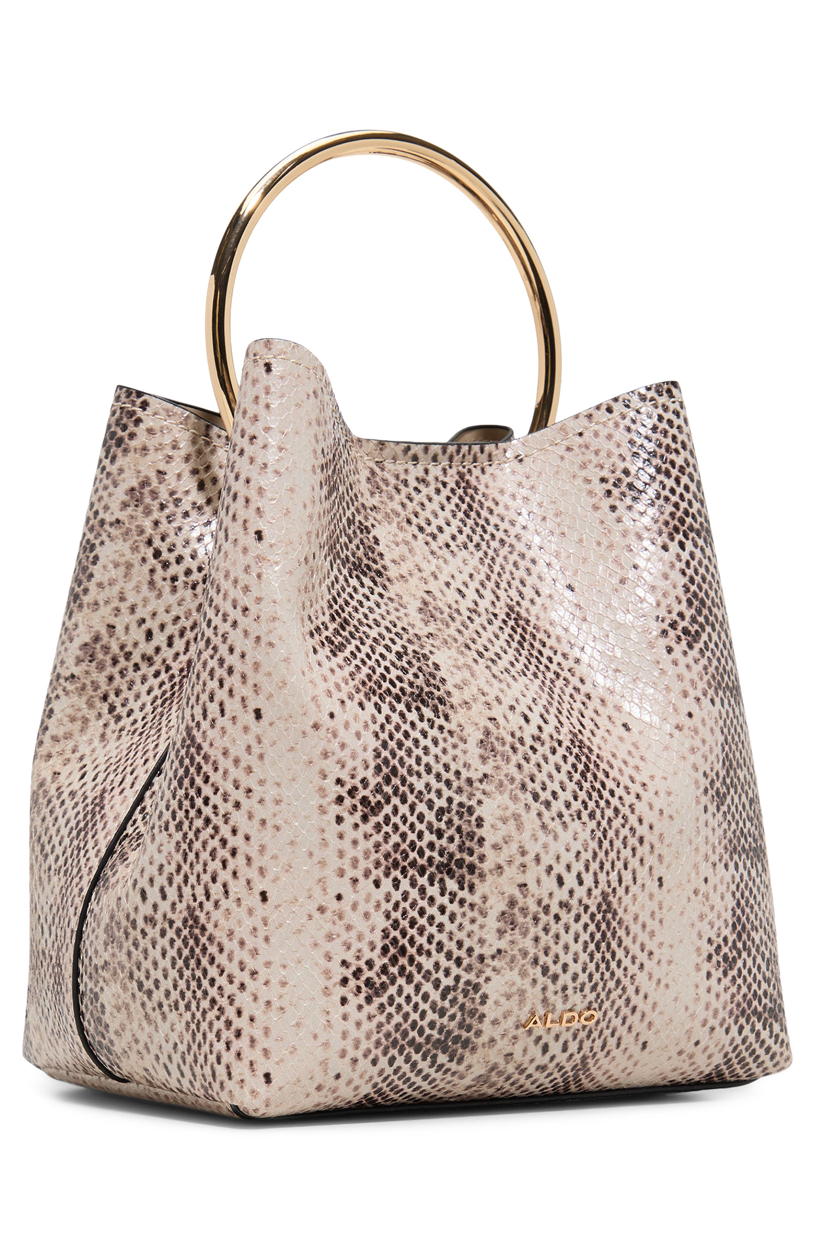 Reveille Faux Leather Bucket Bag, Alternate, color, BONE