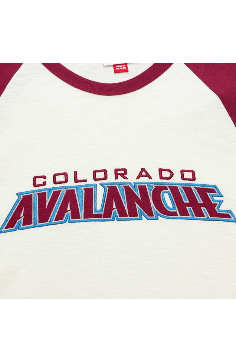 Mitchell & Ness Men's Mitchell & Ness Cream Colorado Avalanche Legendary Slub Vintage Raglan Long Sleeve T-Shirt, Alternate, color, Cream
