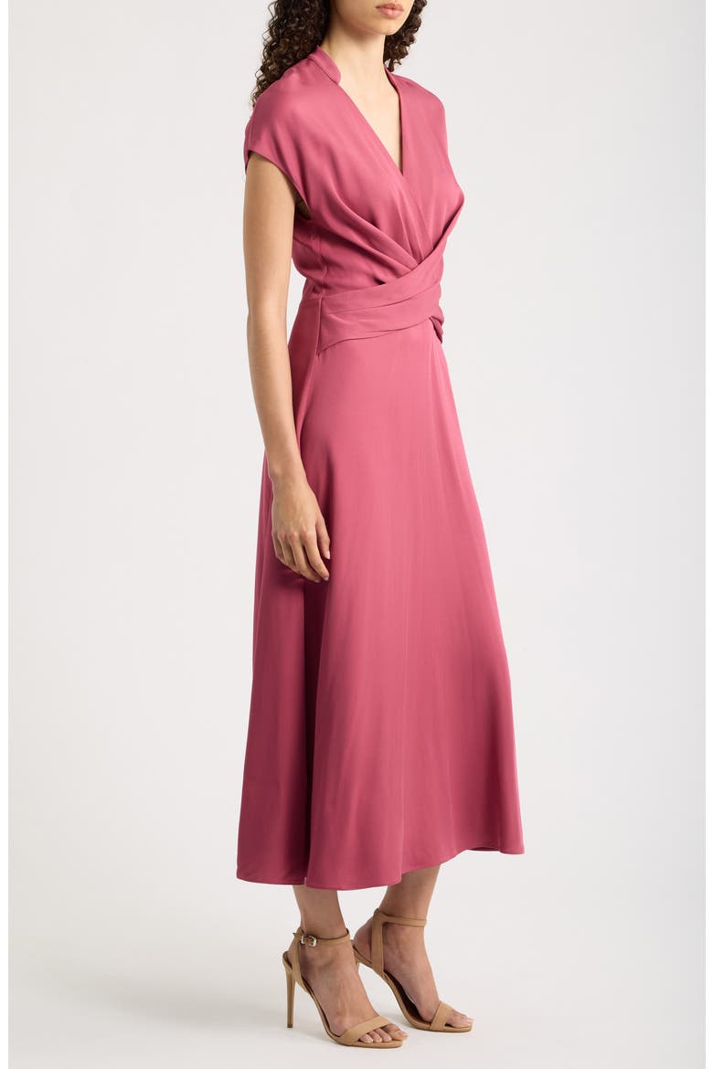 Dareza V-Neck Midi Dress, Alternate, color, DRY ROSE