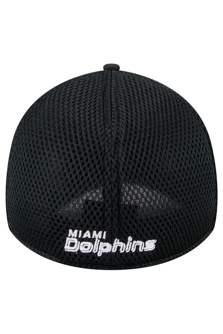 Men's New Era Black Miami Dolphins Main Neo 39THIRTY Flex Hat, Alternate, color, Black