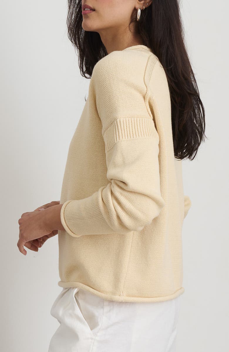Alex Mill Mariner Roll Edge Cotton Sweater, Alternate, color,